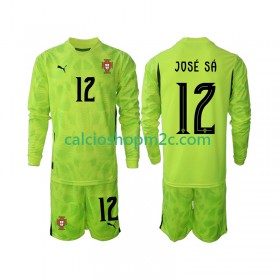 Portogallo Jose Sa 12 Portiere Bambino Maglia Prima 2025 Manica Lunga